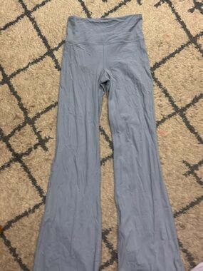 Athleta High-Waisted Light Blue Flare Leggings
